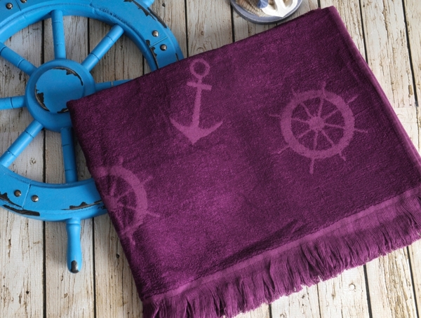 SEASIDE Mor (фиолетовый) полотенце пляжное				75x150
