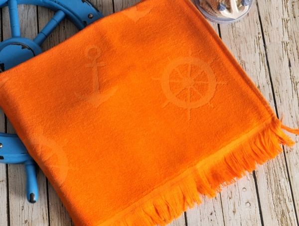 SEASIDE Oranj (оранжевый) полотенце пляжное				75x150