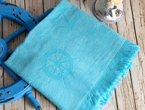 SEASIDE Turkuaz (голубой) полотенце пляжное				75x150
